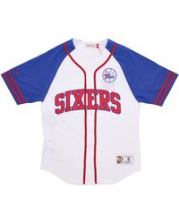 Mitchell &amp; Ness - Button Jacket Nba Practice Day Button Front Jersey Hardwood Classics Phi76E - Lyst