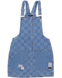 Vans - W Mended Check Denim Pichi Dress Peto Para Mujer - Lyst
