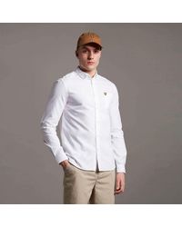 LYLE AND SCOTT 1874 - Camisas Hombre Lw1302Vog Camisa De Oxford 626 Blanco - Lyst