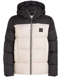 Calvin Klein - Color-Block Puffer Hooded Quilt Jacket - Lyst