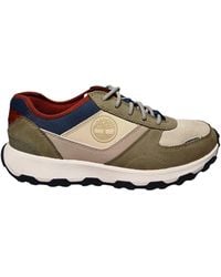 Timberland - Zapatos Para Hombres Winsor Park Low Lace Sneaker Light Taupe Nubuck - Lyst