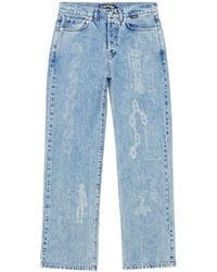 Iuter - Discovery Loose Denim Pants Jeans Straight Leg With Laser Graphics - Lyst