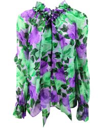P.A.R.O.S.H. - Camisas Verde/Violeta - Lyst