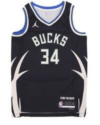 JORDAN NBA - Herren-Basketball-Tanktop Nba Statement Edition 22 Dri-Fit Swingman-Trikot Nr. 34 Giannis Antetokounmpo Milbuc Schwarz - Lyst