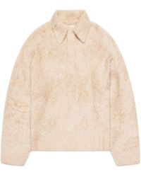 RETERNITY - Clair Furry Knit Polo Pullover Reversible Hairy Pullover Mit Kragen Mit Passform Gezuchtet - Lyst