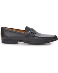 Bally - Black Leather Loafer With Metal Buckle - Lyst