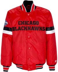 Starter - Blouson Bomber Homme Nhl Home Game Satin Jacket Chibla - Lyst