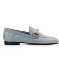 Doucal's - Doucals Light Loafer With Gold Logo - Lyst