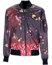 Nike - Gepolsterte Bomberjacke Schwarz/Braun - Lyst