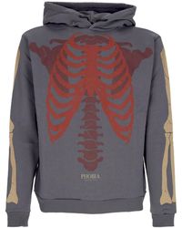 Phobia - Bones Sudadera Con Capucha Ligera Para Hombre Gris/Rojo - Lyst