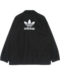 adidas - Coach-Jacke Herren Adicolor Classics Trefoil Coach-Jacke Schwarz - Lyst
