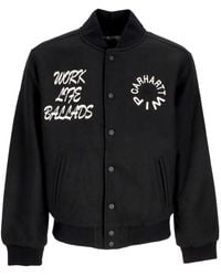 Carhartt - Work Varsity Bomber College-Jack Voor Zwart - Lyst