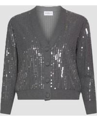 Marella - Vest Met Pailletten Vrouw Grijs - Lyst
