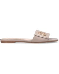 Liu Jo - Frauen Sandy 03 Leder Hausschuhe Mit Logo Elegant Sa6127P0102S3951 - Lyst