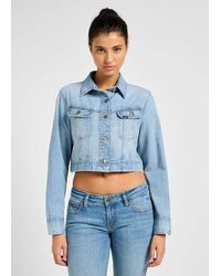 Lee Jeans - Damen Oberbekleidung Und Jacken Nachrichten Gezuchteter Fahrer Kurz Modern Blau - Lyst