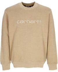 Carhartt - Duster Crewneck Lightweight Crewneck Sweatshirt Dusty H Garment Dyed - Lyst