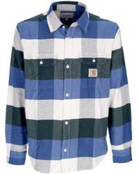 Carhartt - Overhemd Met Lange Mouwen L/S Lyman Overhemd Lyman Geruit/Ontdekkingsgroen - Lyst