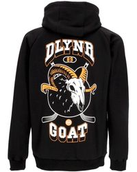 DOLLY NOIRE - Lichtgewicht Herensweatshirt Met Capuchon, Geitenschedel, Capuchon Zwart - Lyst