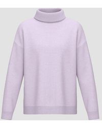 Marella - Lana De Punto Alto Cuello Mujer Lila - Lyst