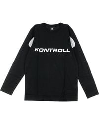 Kappa - Kontroll Tee Herren Langarm T-Shirt/S Omini Schwarz/Grau Silber - Lyst
