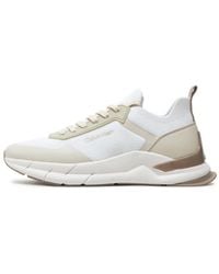 Calvin Klein - Low Top Lace Up Mix Sneakers - Lyst