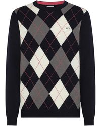 Sun 68 - Sueter De Hombres K45160/0747 Azul/Gr - Lyst