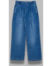 Marine Serre - Lichtblauwe Denim Straight Jeans - Lyst