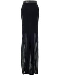 Tom Ford - Falda Larga En Negro Transparente Viscosa - Lyst