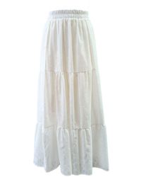 White Wise - Falda De Balze Blanco Ww29402 - Lyst