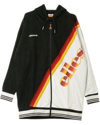 Ellesse - Leichtes Damen-Sweatshirt Mit Kapuze Und Reibverschluss, Durchgehender Reibverschluss, Schwarz - Lyst