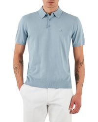 ARMANI EXCHANGE - T-Shirt Und Polo Azzurro - Lyst