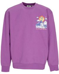 Obey - We Come From The Sun Lichtgewicht Herensweatshirt Met Ronde Hals Premium French Crew - Lyst