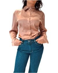 Please - Classic Shirt With Collar And Long Sleeves - Lyst