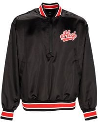 Huf - Pop Fly Satijnen Honkbaljack Bomberjack Zwart - Lyst