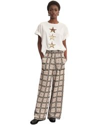 Akep - Frauenhose Blume Fantasie - Lyst