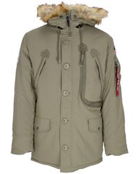 Alpha Industries - Long Jacket Polar Jacket - Lyst