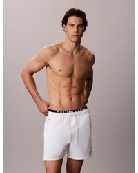 Calvin Klein - Badpak Met Tailleband Wit - Lyst