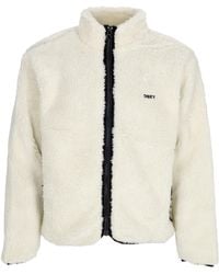 Obey - Bear Icon Face Sherpa Jacket - Lyst