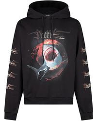 Phobia - Leichtes Herren-Kapuzenpullover Mit Hai-Print, Schwarz - Lyst