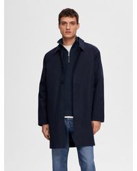 SELECTED - Jackets And Jackets 16091586 Slhdevon Layers Carcoat Sky Captain - Lyst