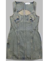 Marine Serre - Moon Laser Denim Mini Dress - Lyst