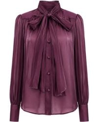 ACTUALEE - Shirt Shirt Bow - Lyst