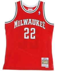 Mitchell &amp; Ness - Basketbaltanktop Voor Nba Swingman Jersey Hardwood Classics No 22 Michael Redd 2008-2009 Milbuc Rood/Originele Teamkleuren - Lyst