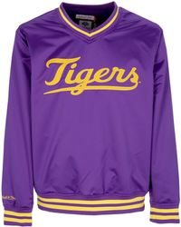 Mitchell &amp; Ness - Ncaa Sideline Pullover-Satijnen Jack Voor Loutig Paars - Lyst