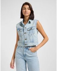 Lee Jeans - Damen Oberbekleidung Und Jacken 112363461 Fahrer Tragen Denim Licht - Lyst