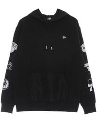 KTZ - Herenhoodie Nba Distressed Sleeve Print Hoodie Zwart - Lyst