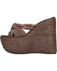Casadei - Zapatos Con Tacon Marron - Lyst