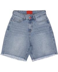 Vision Of Super - Jeans Corto Embroidered Logo Shorts - Lyst