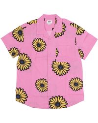 Obey - Daisy Blossoms Woven Wild Rose Short Sleeve Shirt Multi - Lyst