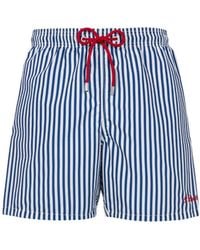 MC2 Saint Barth - Wit/Blauw Sea Boxer Gusavia - Lyst